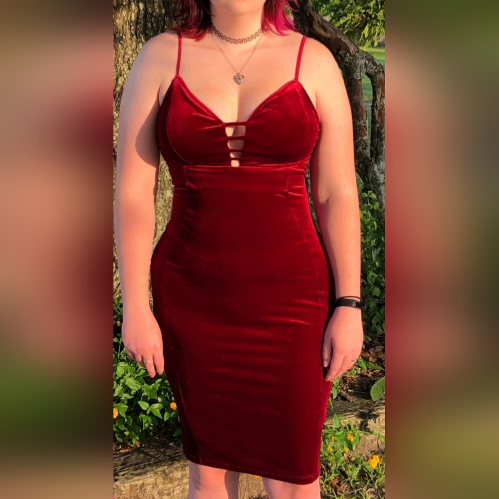 Red date dress